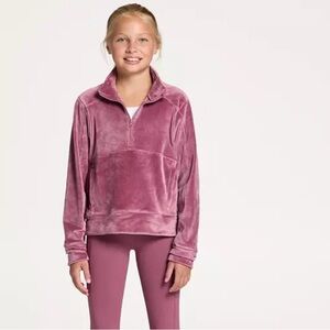 DG2 Girls' Sportswear Velour Pullover Purple Hoodie NWT Size M‎ (10-12)